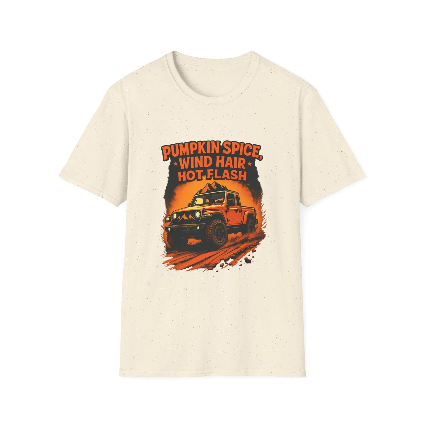 Autumn Adventure T-Shirt | Pumpkin Spice, Wind Hair Hot Flash, Cozy Fall, Unisex Tee, Outdoor Fun, Seasonal Gift
