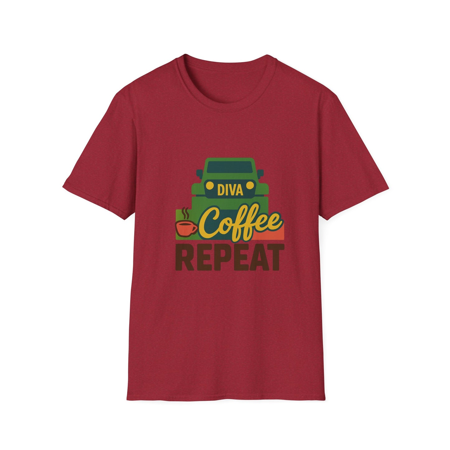 Diva. Coffee. Repeat. T-Shirt – Bold Tee for Caffeinated Queens