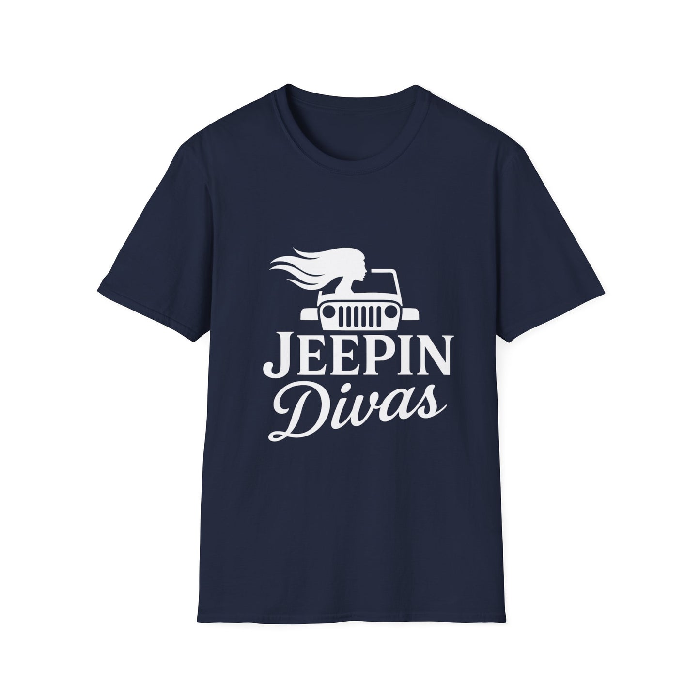 Jeepin Divas T-Shirt for Adventure Lovers, Unisex Softstyle Tee, Off-Roading Apparel, Outdoor Gift, Jeep Enthusiasts Gear