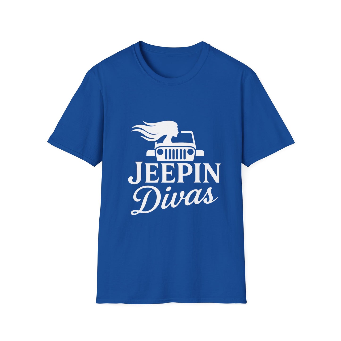 Jeepin Divas T-Shirt for Adventure Lovers, Unisex Softstyle Tee, Off-Roading Apparel, Outdoor Gift, Jeep Enthusiasts Gear