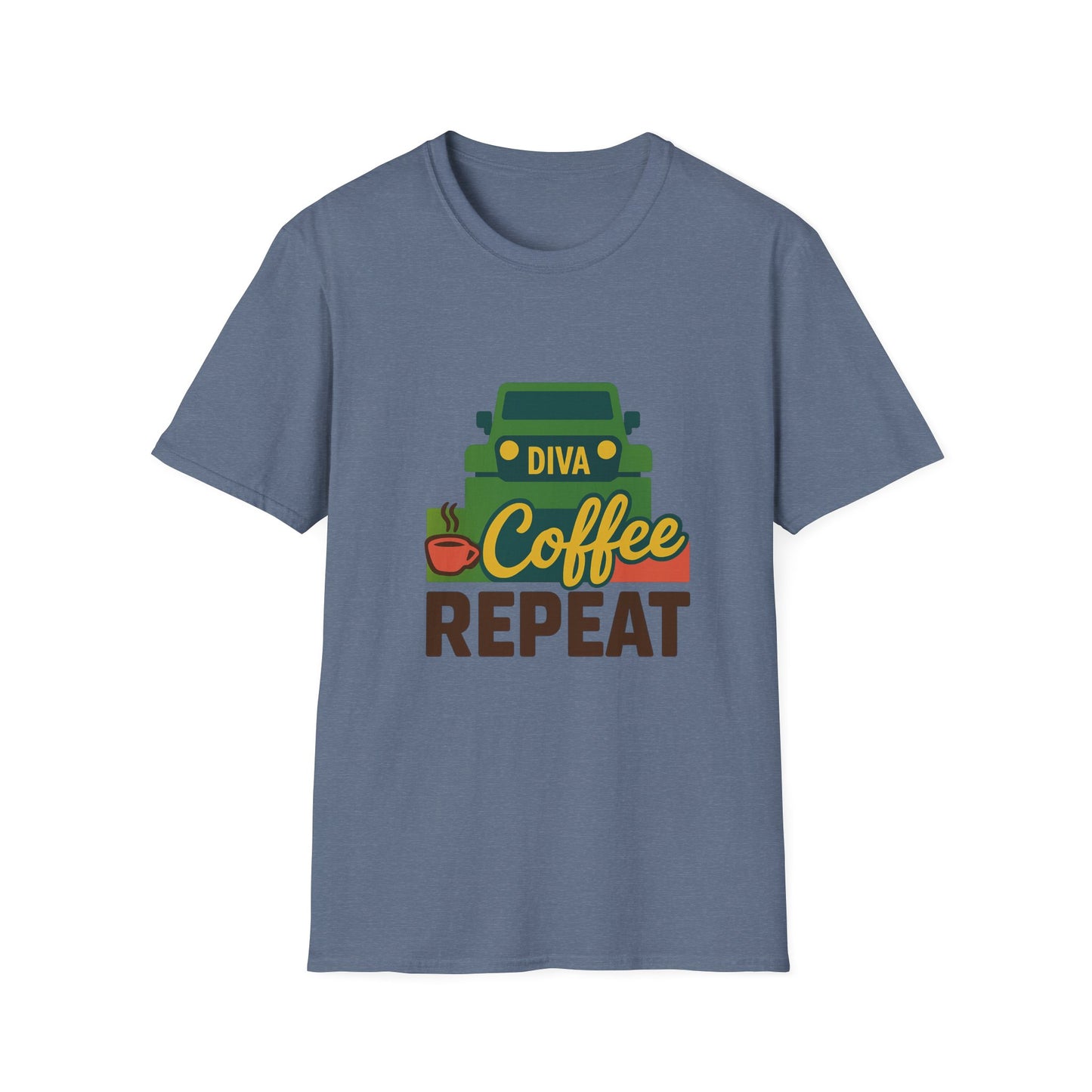 Diva. Coffee. Repeat. T-Shirt – Bold Tee for Caffeinated Queens