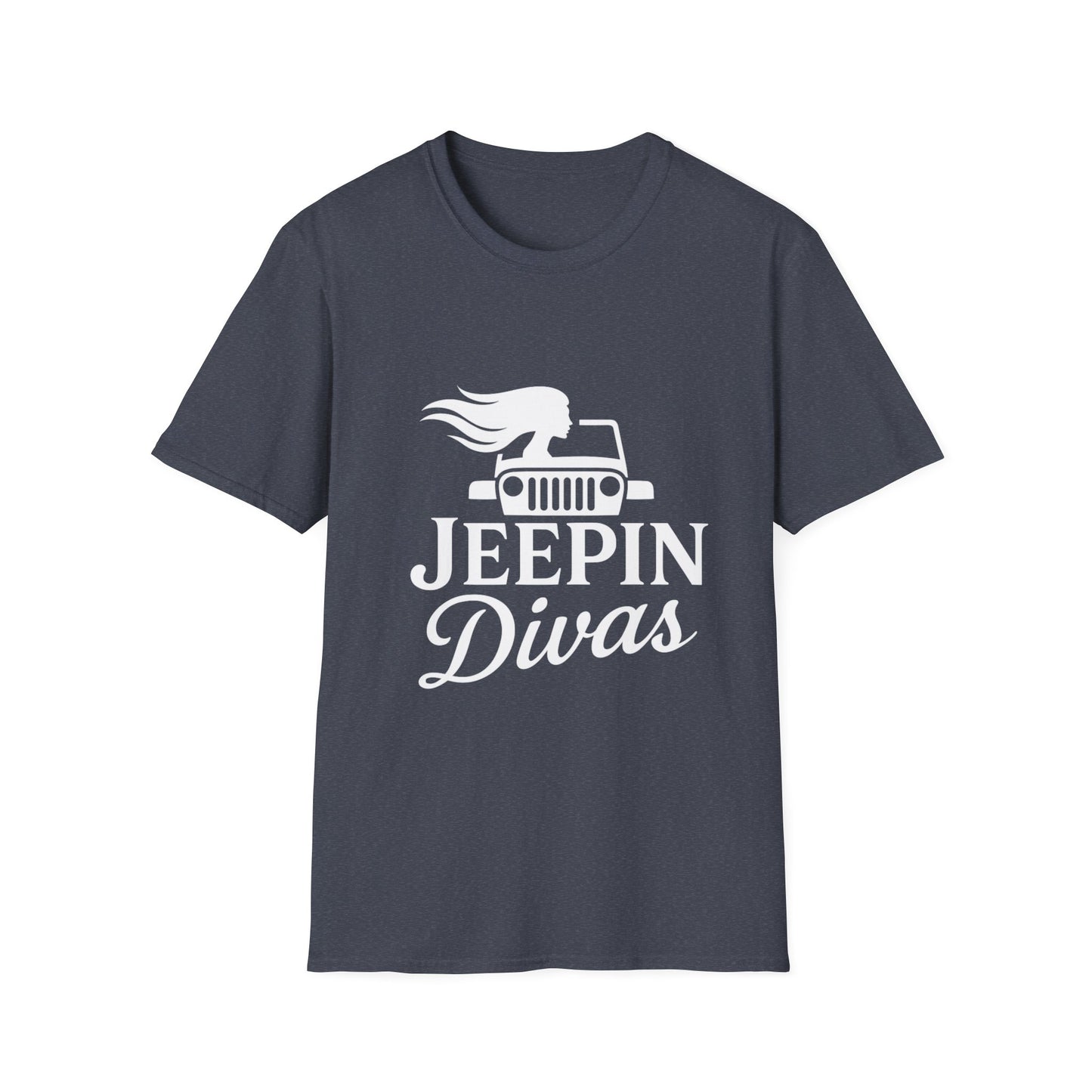 Jeepin Divas T-Shirt for Adventure Lovers, Unisex Softstyle Tee, Off-Roading Apparel, Outdoor Gift, Jeep Enthusiasts Gear