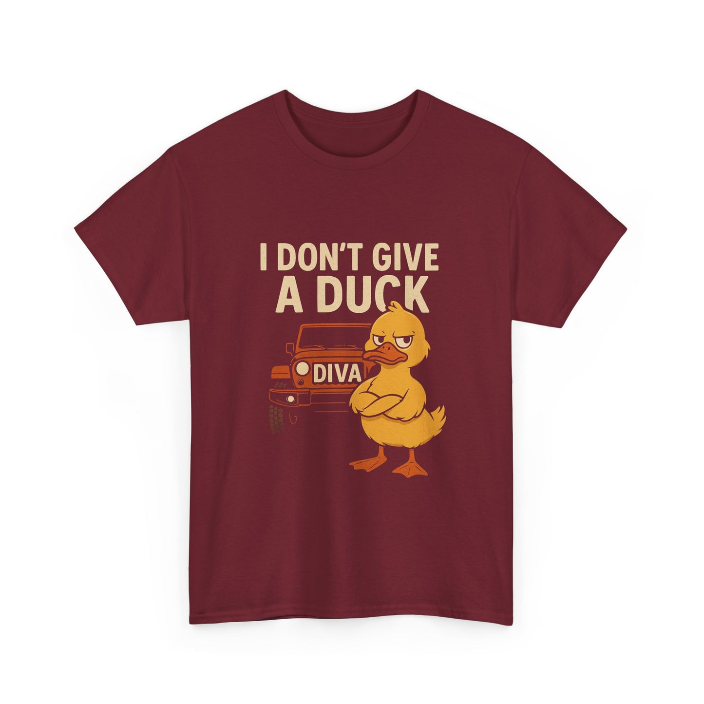 I Don’t Give a Duck" Funny Diva Tee | Quirky Humor, Casual Everyday Wear, Perfect Gift for Animal Lovers, Birthdays, or Just Because