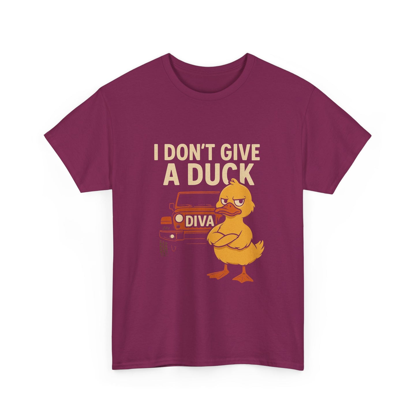 I Don’t Give a Duck" Funny Diva Tee | Quirky Humor, Casual Everyday Wear, Perfect Gift for Animal Lovers, Birthdays, or Just Because