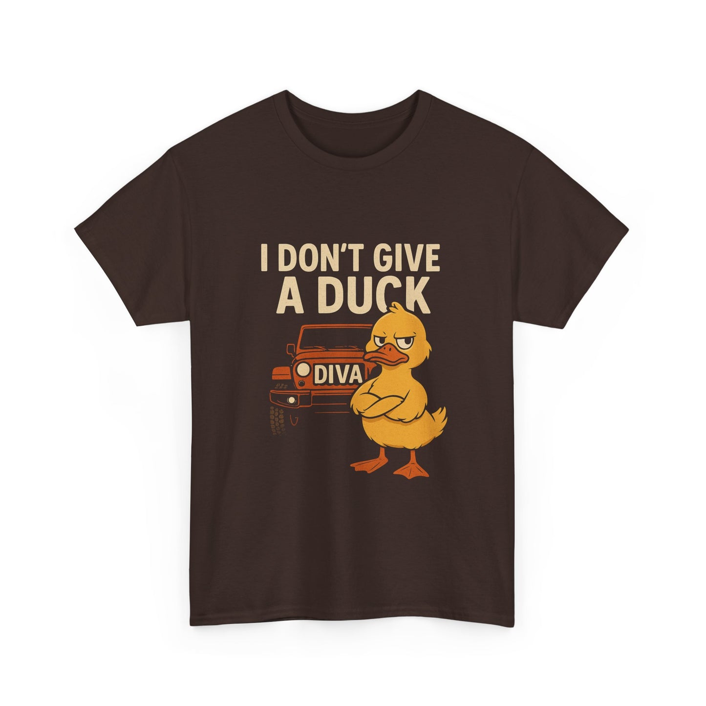 I Don’t Give a Duck" Funny Diva Tee | Quirky Humor, Casual Everyday Wear, Perfect Gift for Animal Lovers, Birthdays, or Just Because