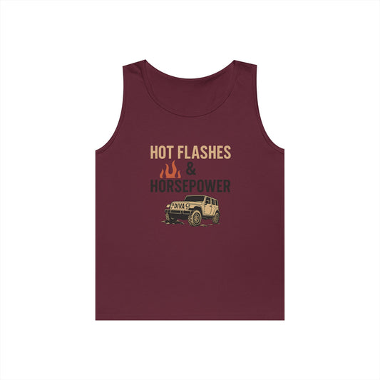 Hot Flashes & Horsepower Unisex Tank | Cool, Fun Gift for Her