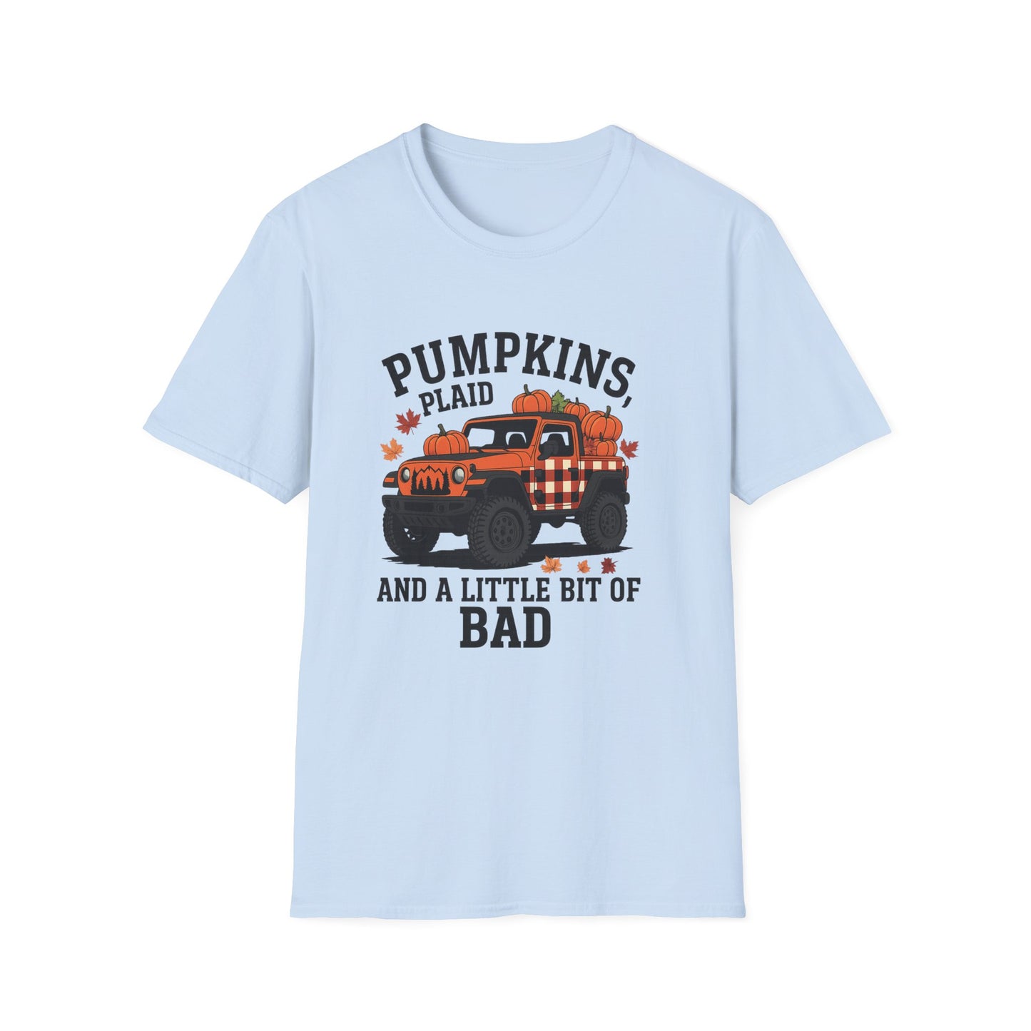 Fall Vibes Jeep T-Shirt, Casual Autumn Tee, Pumpkin Patch Shirt, Halloween Favorite, Unisex Apparel for Cozy Days