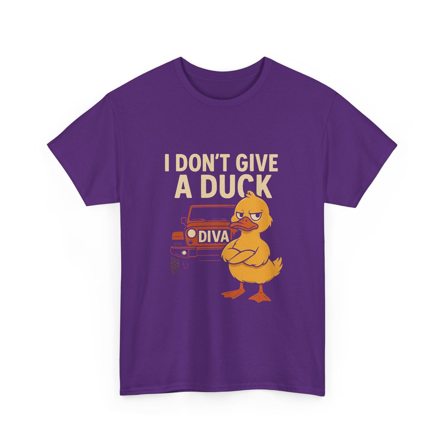 I Don’t Give a Duck" Funny Diva Tee | Quirky Humor, Casual Everyday Wear, Perfect Gift for Animal Lovers, Birthdays, or Just Because