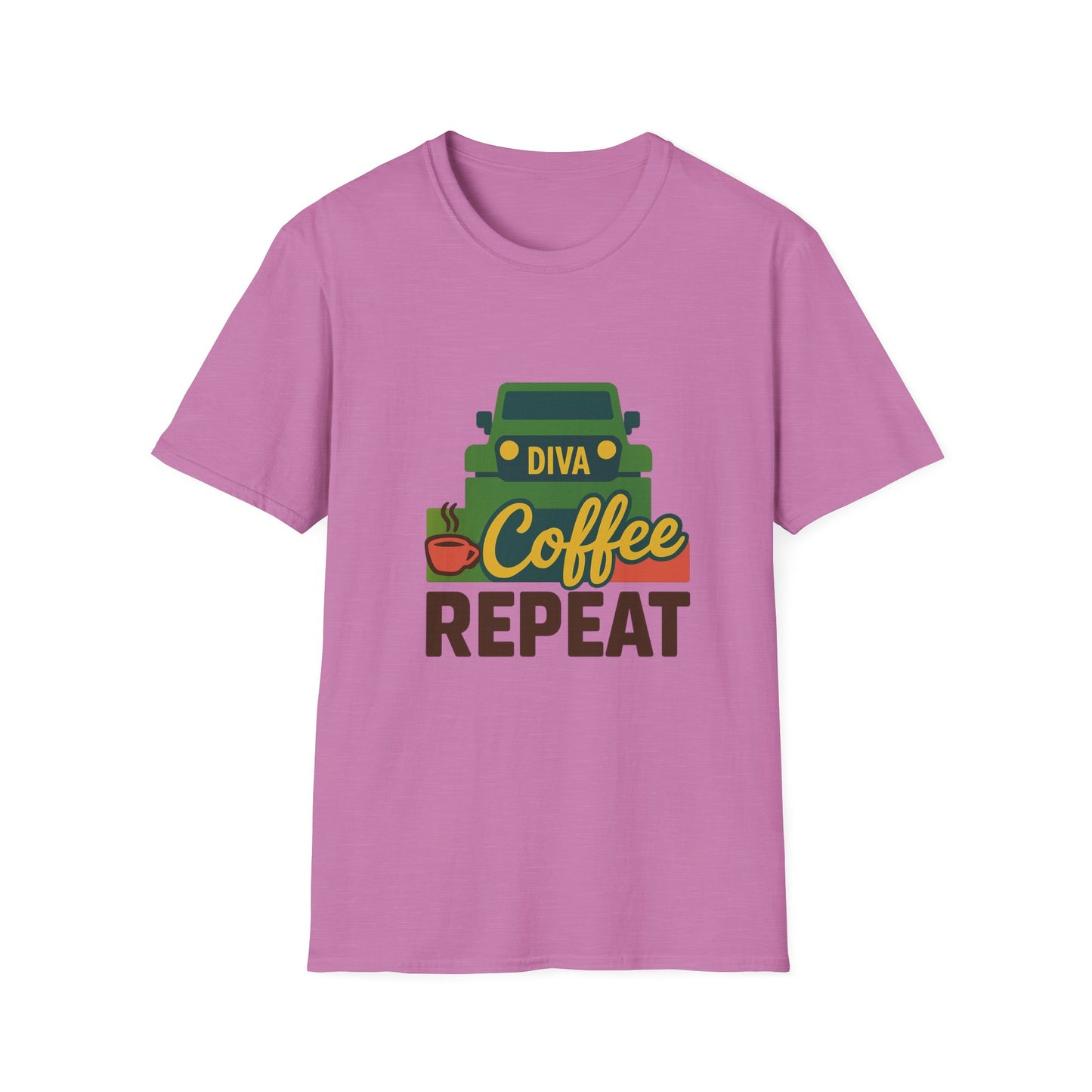 Diva. Coffee. Repeat. T-Shirt – Bold Tee for Caffeinated Queens