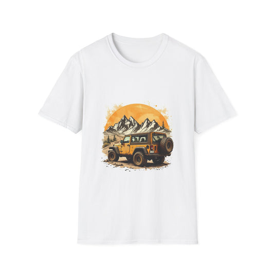 Adventure Jeep Graphic Tee, Unisex Softstyle T-Shirt for Jeep Lovers, Outdoor Enthusiasts, Travel, Camping, Adventure Gifts