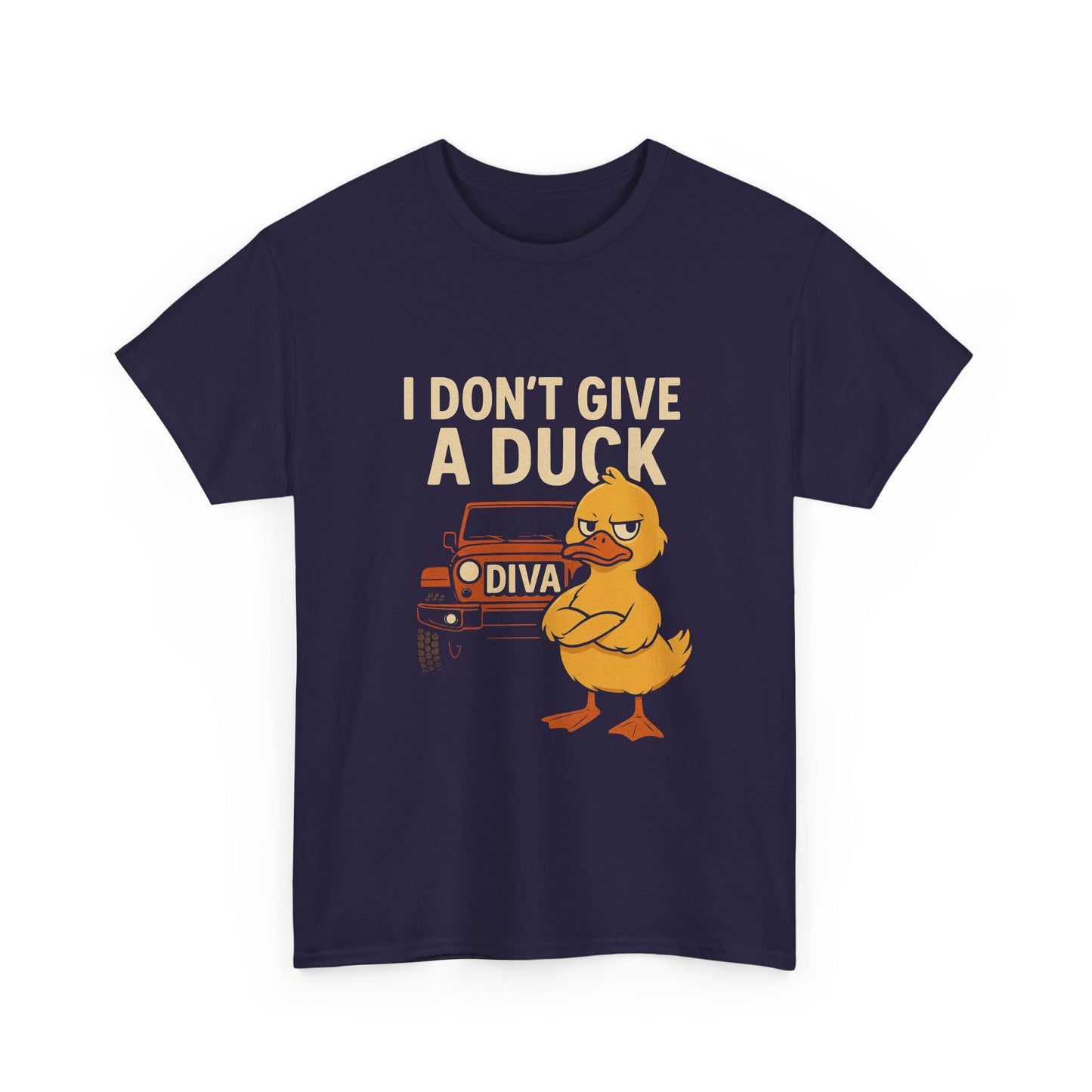 I Don’t Give a Duck" Funny Diva Tee | Quirky Humor, Casual Everyday Wear, Perfect Gift for Animal Lovers, Birthdays, or Just Because