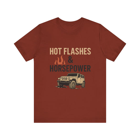 Hot Flashes & Horsepower Tee | A Fun Gift for Car Lovers